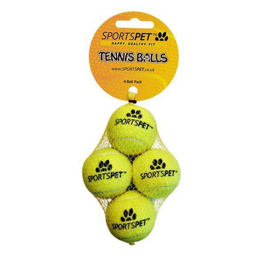 Sportspet Tennis Mini Squeak Pack of 4