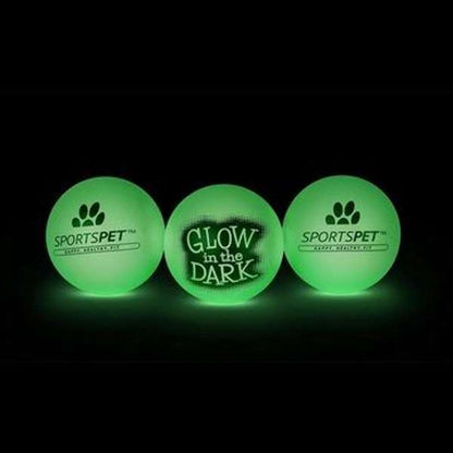 Sportspet Glow In The Dark Ball Pack of 3