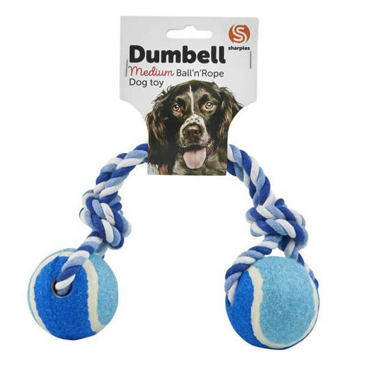 Ruff N Tumble Tennis Ball & Rope Dumbell