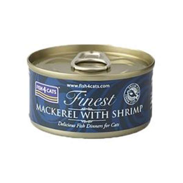 Fish4Cats Cans Mackerel with Shrimp 70g x 10