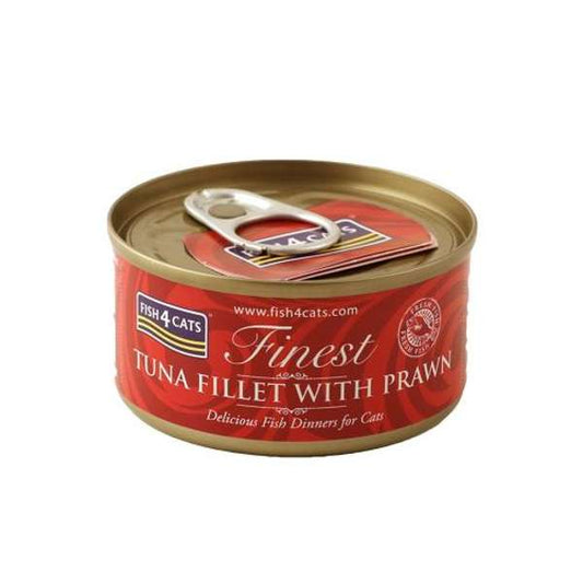 Fish4Cats Cans Tuna Fillet with Prawn 70g x 10