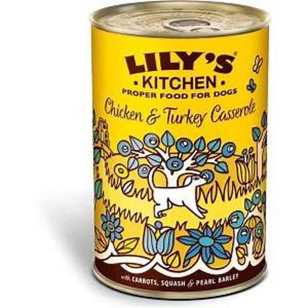 Lilys Kitchen Chicken & Turkey Casserole For Dogs 6 x400g