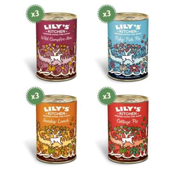 Lilys Kitchen Grain Free Multipack For Dogs 12 X 400g