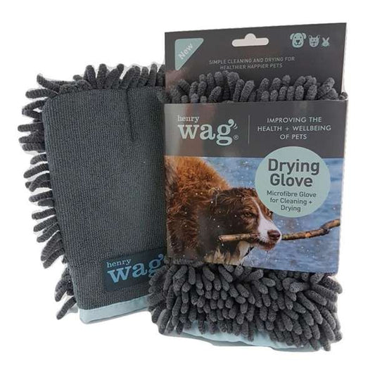 Henry Wag Microfibre Cleaning Glove Grey Blue