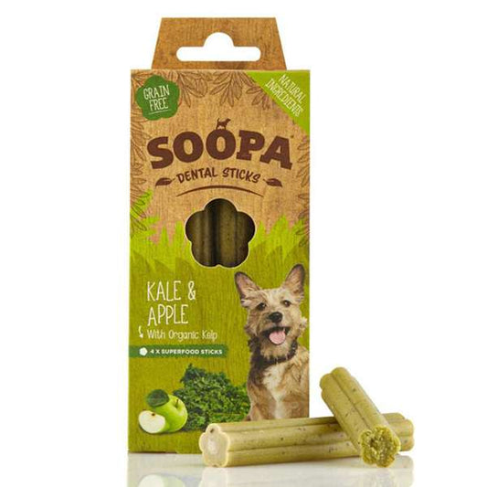 Soopa Dental Sticks - Kale & Apple 4-Stick 100g