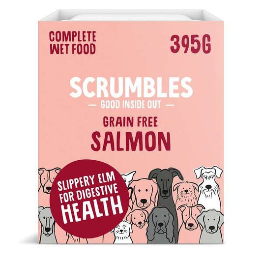 Scrumbles Grain Free Wet Dog Food Tray Salmon 7 x 395g