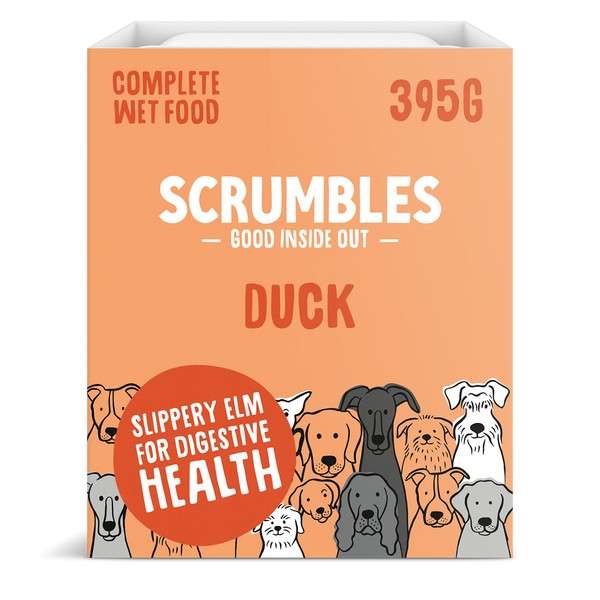 Scrumbles Grain Free Wet Dog Food Tray Duck 7 x 395g