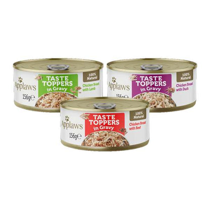 Applaws Taste Toppers Natural Wet Dog Food Gravy Selection 8 x 156g Tins