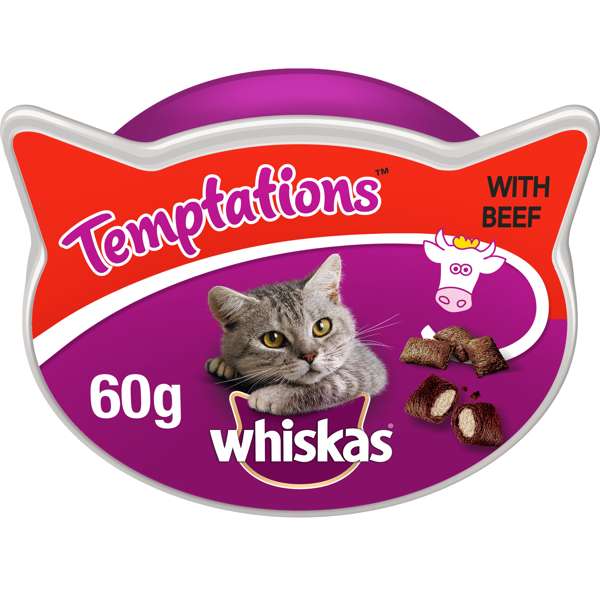 Whiskas Temptations Beef 8 x 60g