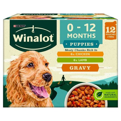 Winalot Meaty Chunks Puppy Mixed In Gravy Chicken And Lamb Wet Dog Food Pouch