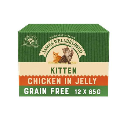 James Wellbeloved Cat Chicken Grain Free Kitten Pouch 12 x 85g