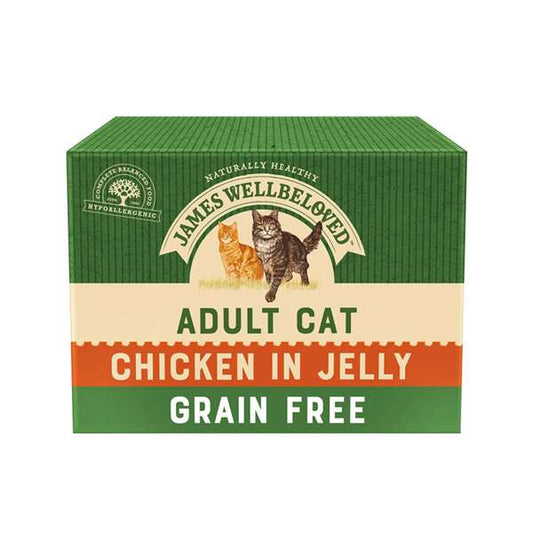 James Wellbeloved Adult Cat Food  Pouch Grain Free - Chicken 12 x 85g