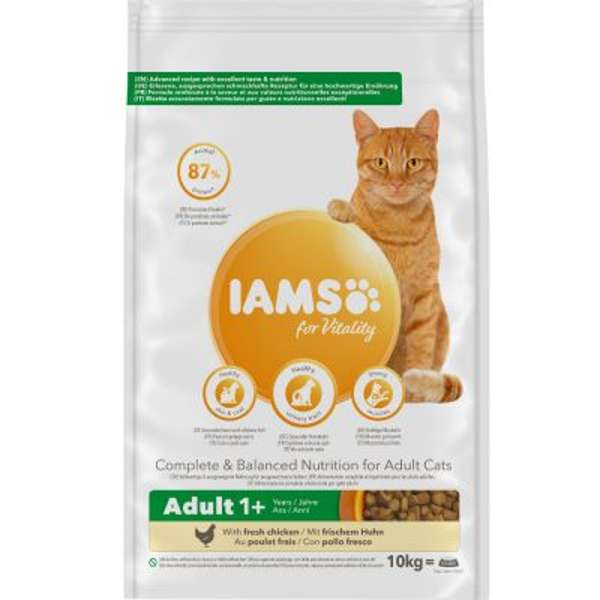 Iams Cat For Vitality Adult Cat Food With Fresh Chicken For Adult Cats