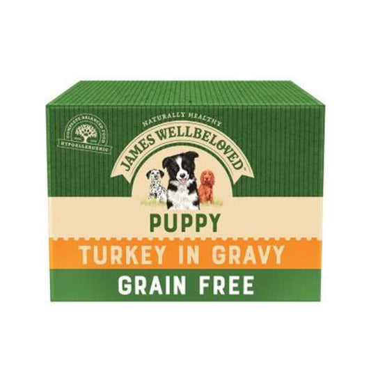 James Wellbeloved Puppy Pouch Grain Free Turkey 12 x 100g