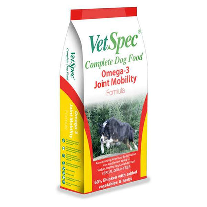 Vetspec Omega-3 Joint Mobility Formula 12kg dog food bag⠋